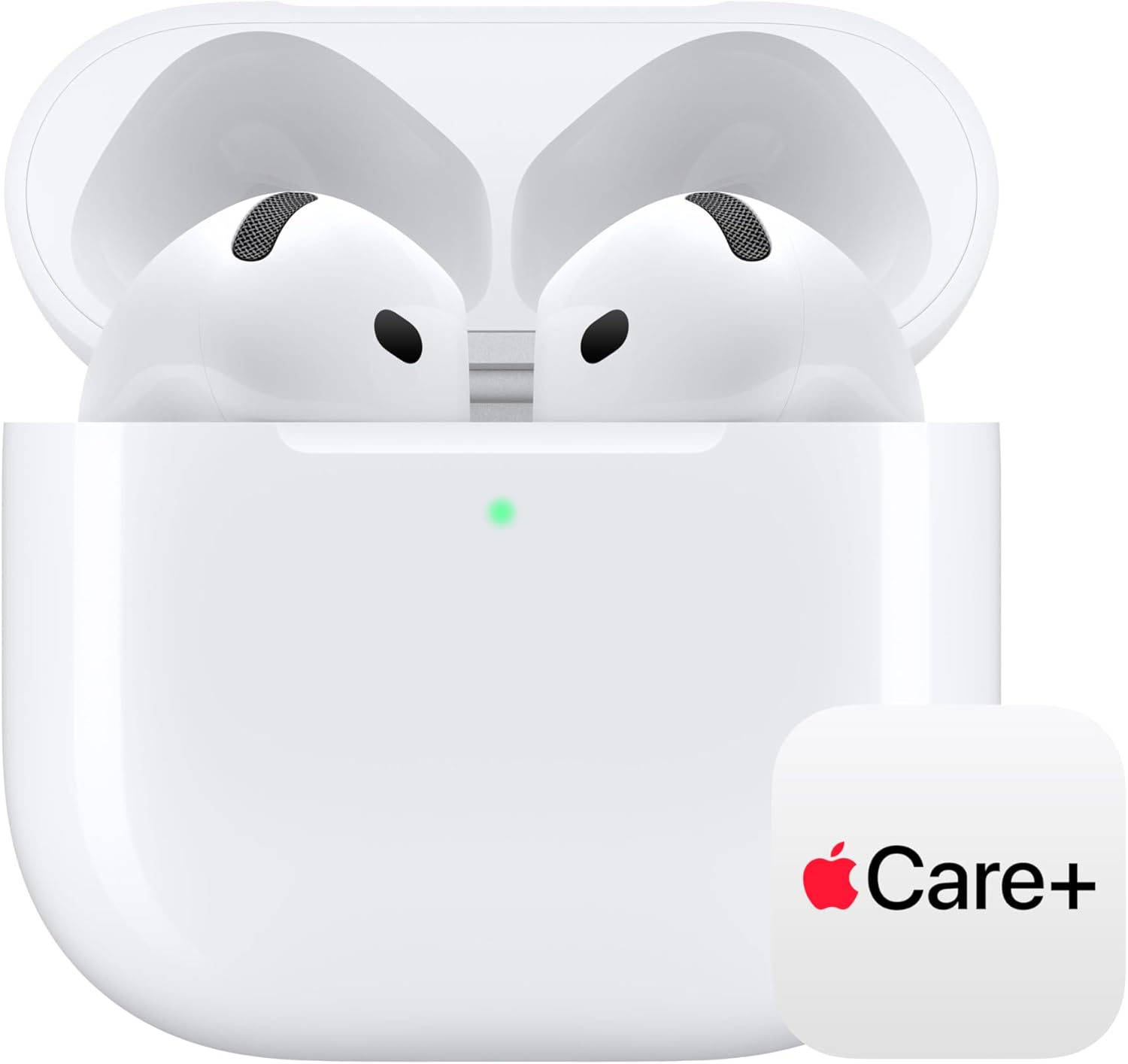 Apple AirPods 4 Wireless Earbuds, Bluetooth Headphones, Personalized Spatial Audio, Sweat and Water Resistant, USB-C Charging Case, H2 Chip, Up to 30 Hours of Battery Life, Effortless Setup for iPhone