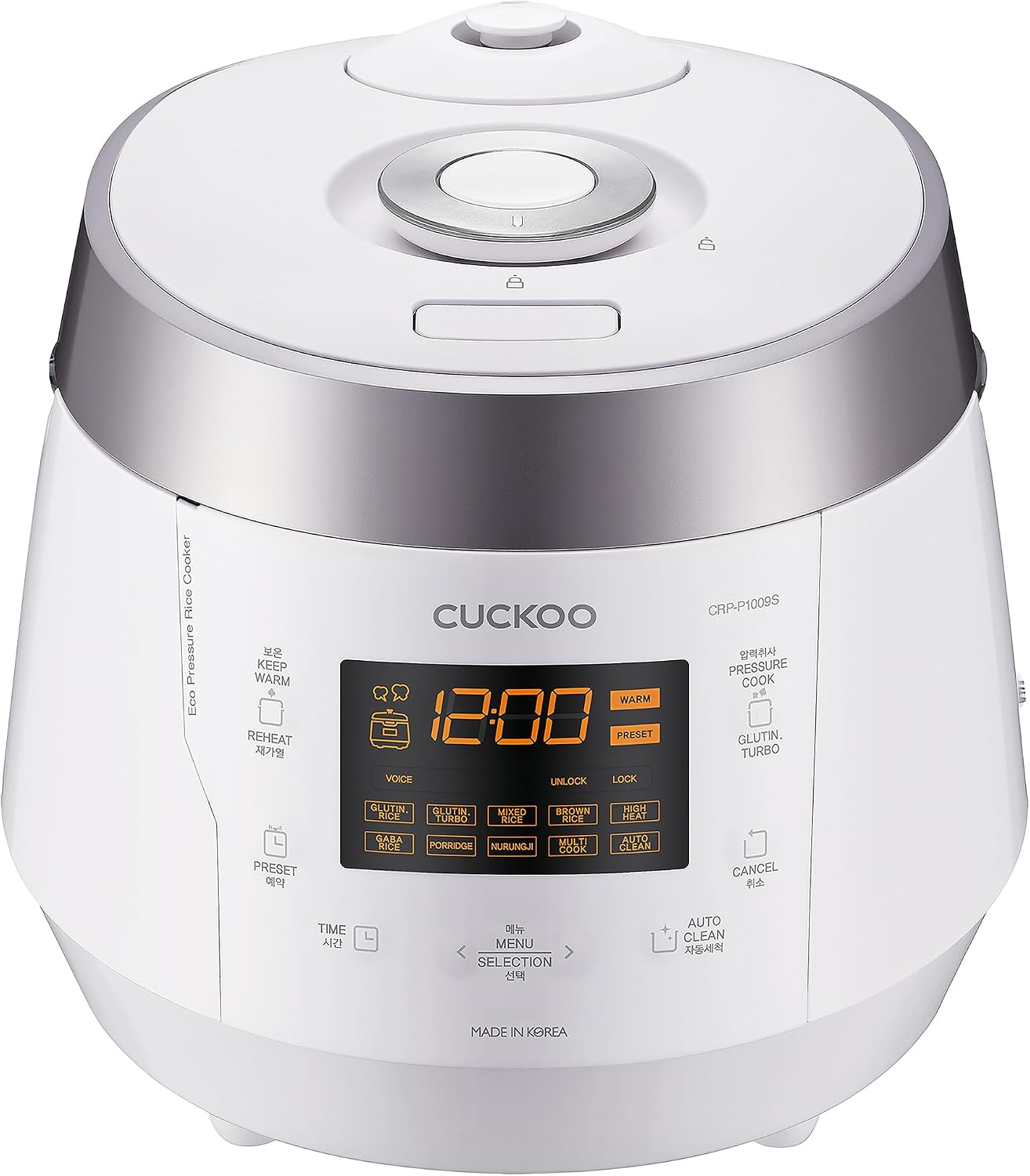 CUCKOO High Pressure Rice Cooker, 12-Cup Cooked, Black, CRP-P0609S | 6-Cup Uncooked Capacity, Nonstick Inner Pot, 13 Cooking Modes, Turbo White Rice in 18-24 Minutes, Auto Clean, Made in Korea