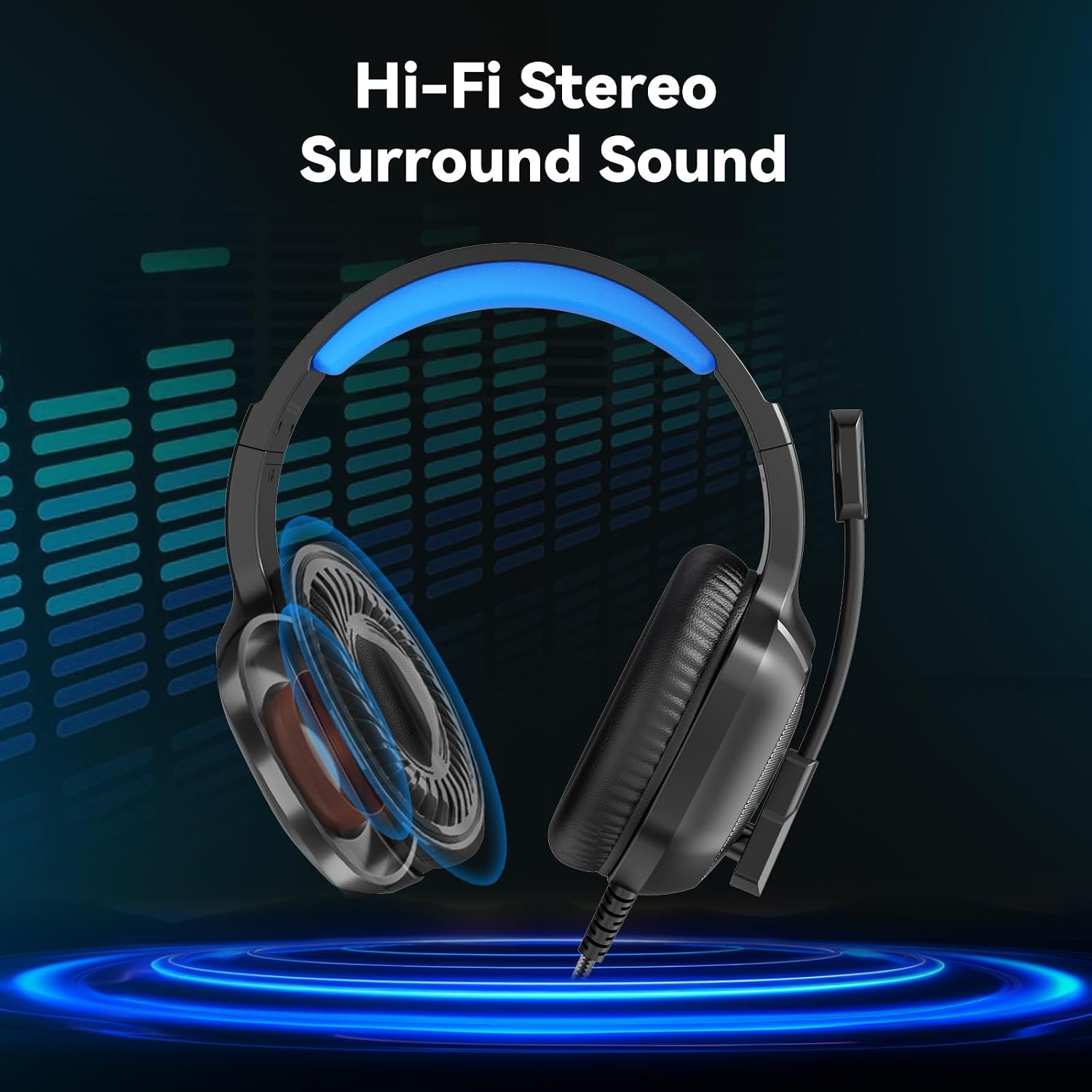IMYB A36 Gaming Headset with Mic Stereo Headphones for Pc PS5, Xbox | RGB Wired Over-Ear Noise Cancelling for Xbox Series X/S, PS4, Nintendo Switch, Computer, Laptop, Mac